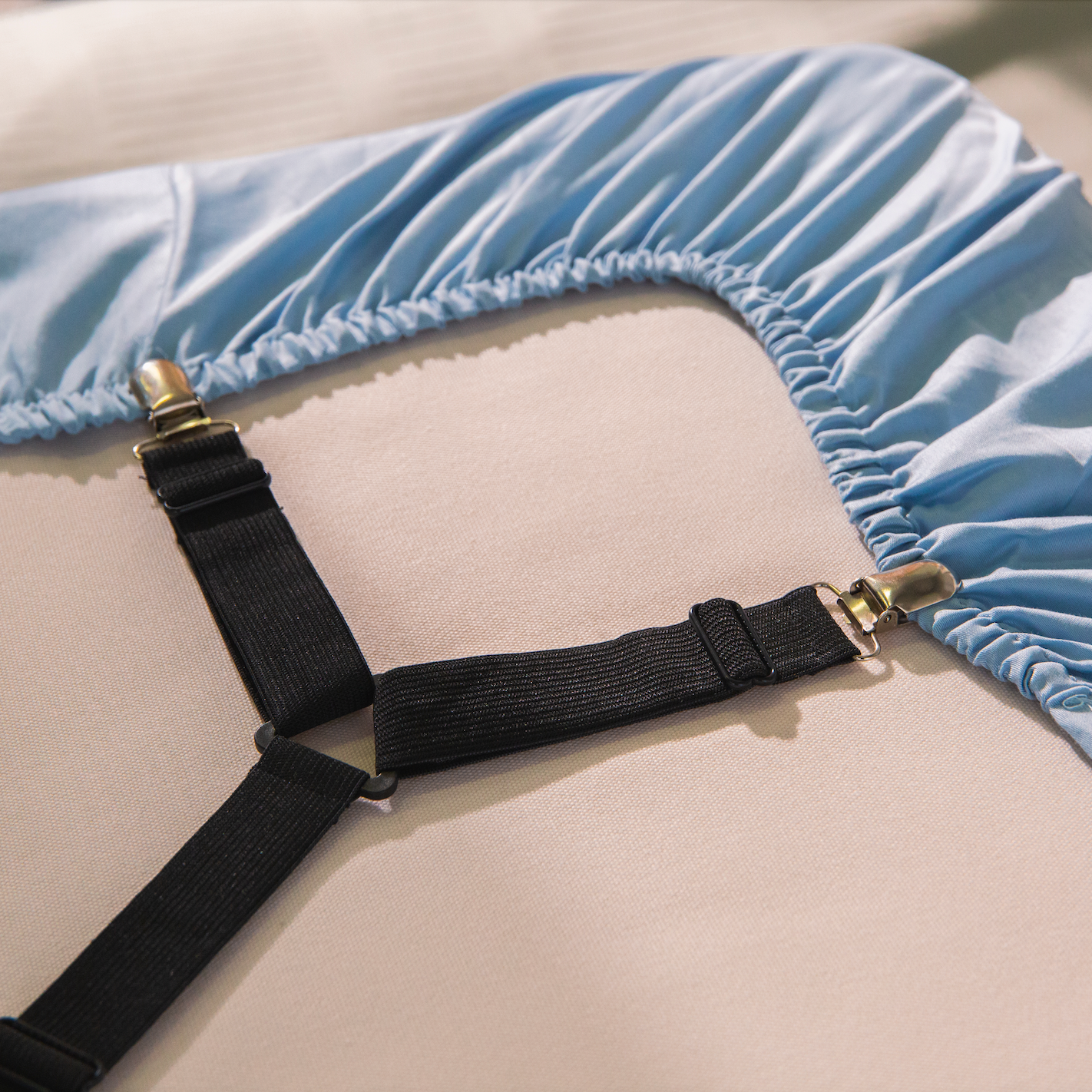 Bed Sheet Straps, No Longer Loose! Upgraded Elastic Crisscross Bed